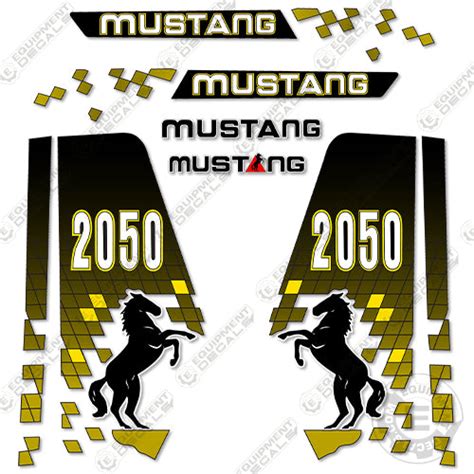 2001 mustang skid steer 2050 decals|Fits Mustang 2050 Decal Kit Skid Steer Replacement Stickers.